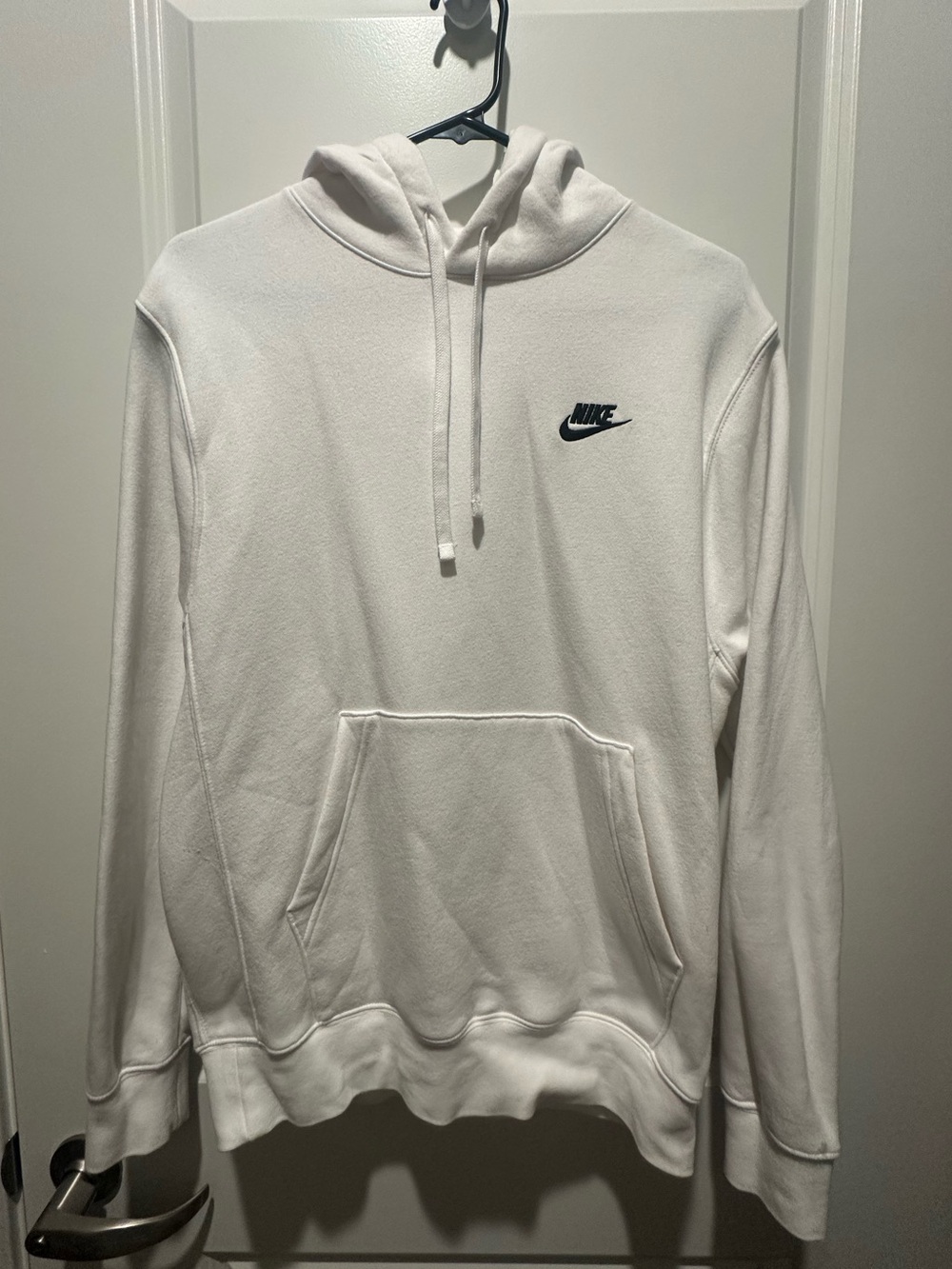 White Nike Hoodie with Black Swoosh